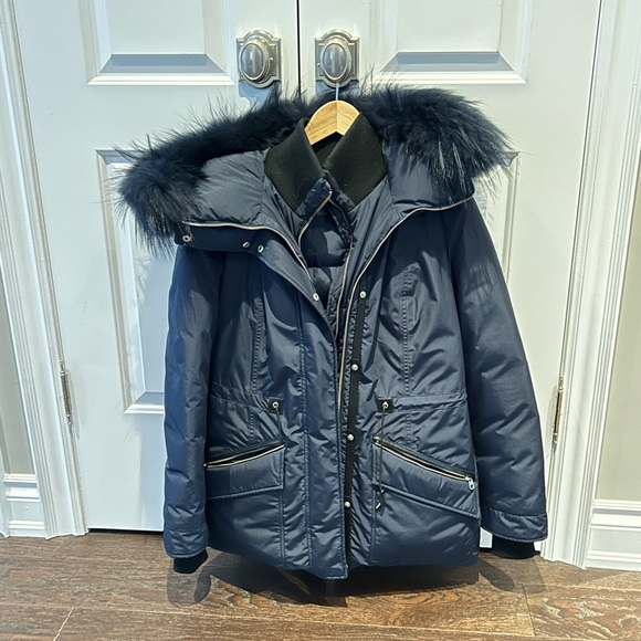 MACKAGE parka with 90% duck down, real racoon fur trim, size s - Picture 1 of 7